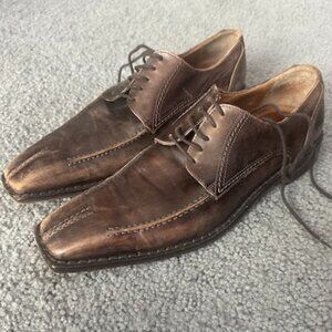Caldoberia Coseauan Brown Leather Oxfords - Handmade in Italy - Sz. 43 - VGUC